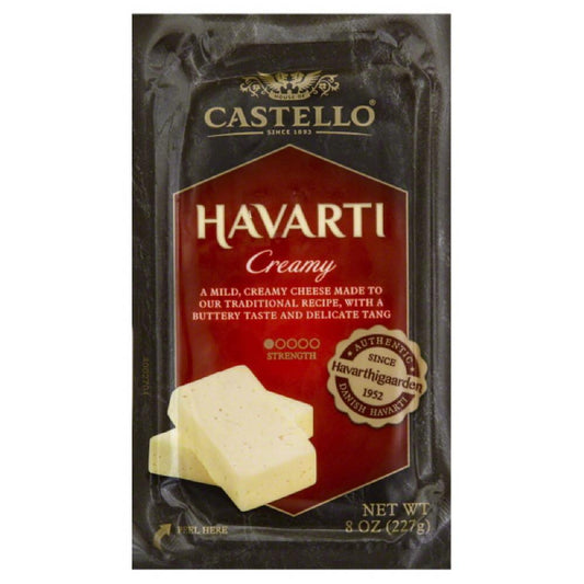 Castello Creamy Havarti Cheese, 8 Oz (Pack of 12)