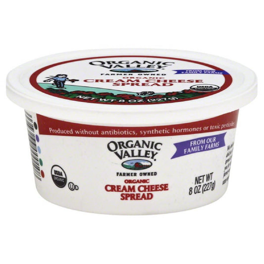 Organic Valley Organic Cream Cheese Spread, 8 Oz (Pack of 12)