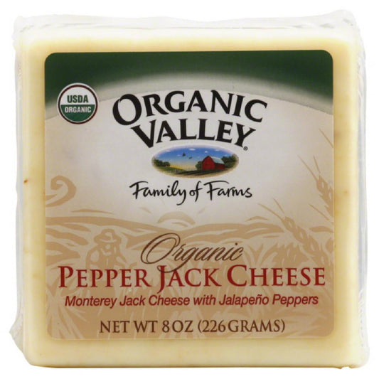 Organic Valley Pepper Jack Cheese, 8 Oz (Pack of 12)