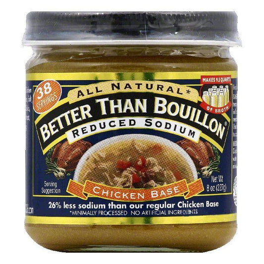 Better Than Bouillon Reduced Sodium Chicken Base, 8 OZ (Pack of 6)