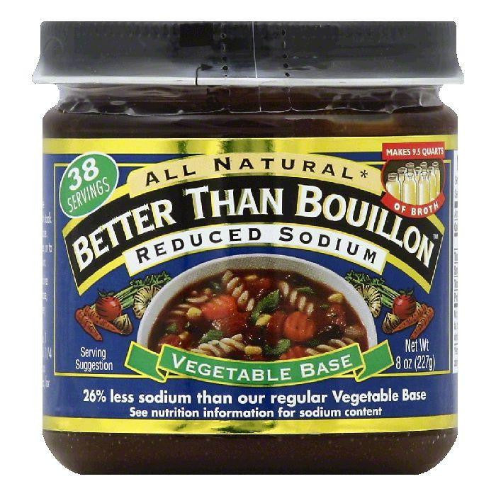 Better Than Bouillon Reduced Sodium Vegetable Base, 8 OZ (Pack of 6)