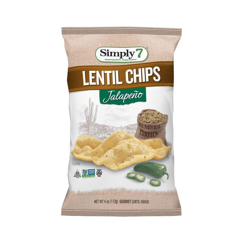 Simply 7 Jalapeno Lentil Chip, 4 OZ (Pack of 12)