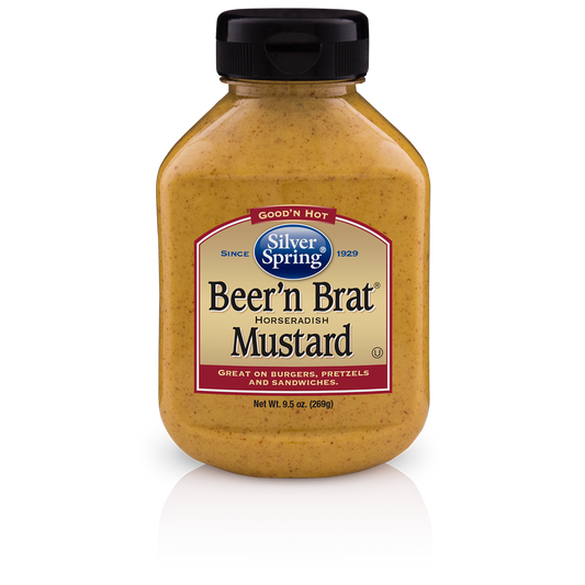 Silver Springs Mustard Beer'n Brat Horseradish, 9.5 OZ (Pack of 9)