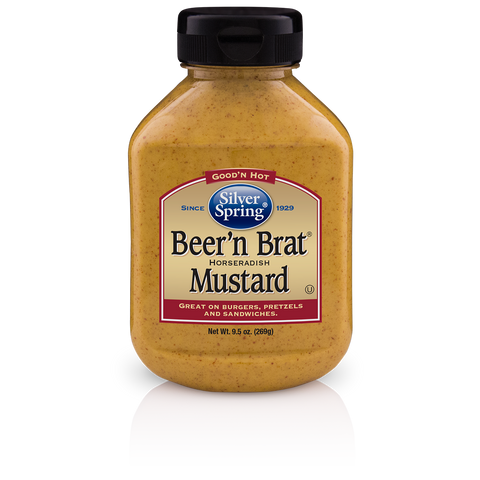 Silver Springs Mustard Beer'n Brat Horseradish, 9.5 OZ (Pack of 9)