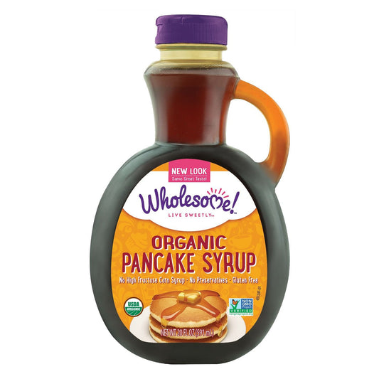 Wholesome Sweeteners Original Organic Pancake Syrup, 20 OZ (Pack of 6)