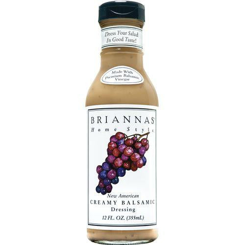 Briannas Dressing Creamy Balsamic, 12 OZ (Pack of 6)