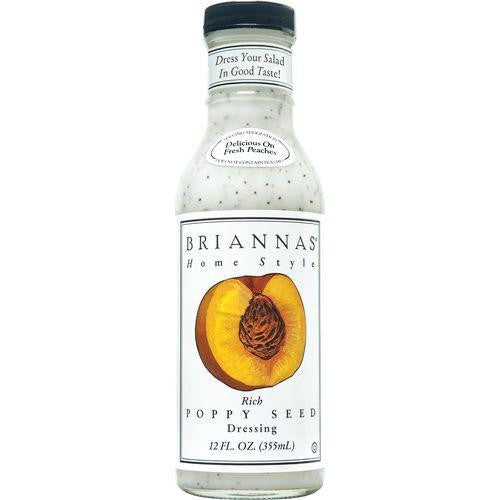 Briannas Home Style Dressing, Rich Poppy Seed, 12 Oz (Pack of 6)