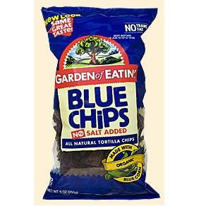 Garden Of Eatin Organic Blue Corn Tortilla Chips Unsalted, 16 Oz (Pack of 12)