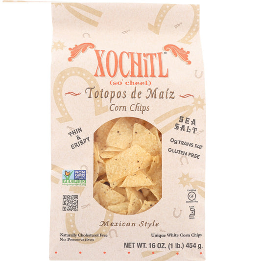 Xochitl Mexican Style Stone-Ground Corn Chips, 16 Oz (Pack of 9)