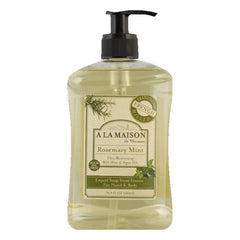 A La Maison Rosemary Mint for Hand & Body Liquid Soap, 16.9 FO