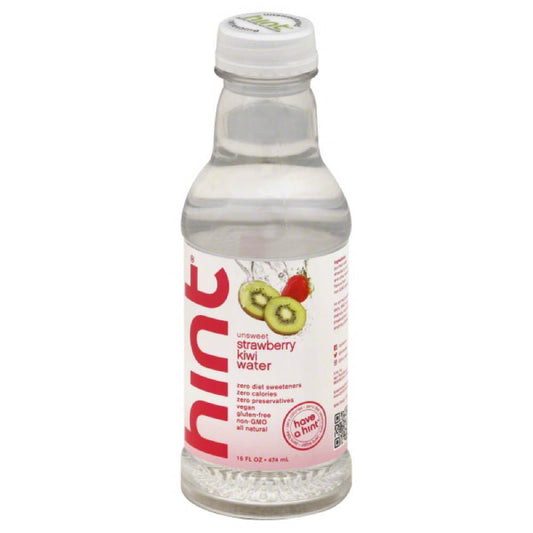 Hint Strawberry Kiwi Unsweet Water, 16 Fo (Pack of 12)
