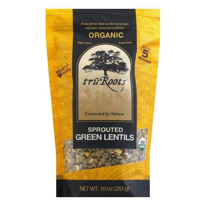 Tru Roots Organic Sprouted Green Lentils, 10 Oz (Pack of 6)