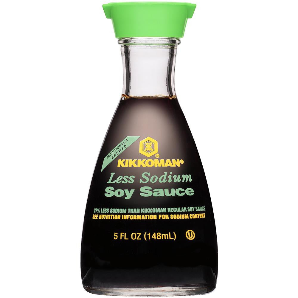 Kikkoman Less Sodium Soy Sauce 5 fl. Oz (Pack of 6)