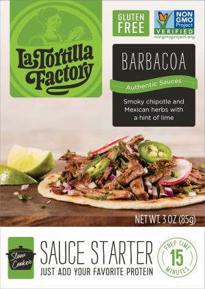 La Tortilla Factory Barbacoa Slow Cooker Sauce Starter, 3 Oz (Pack of 16)