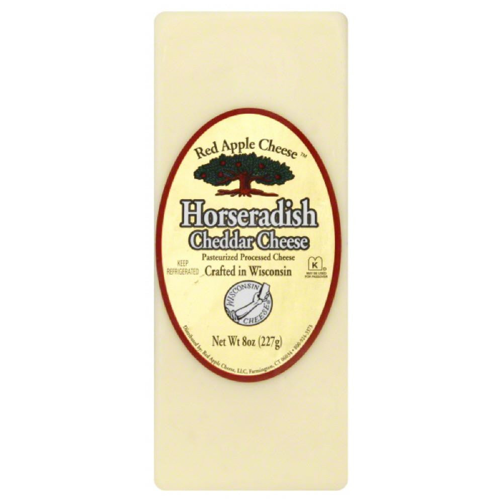 Red Apple Cheese Horseradish Cheddar Cheese, 8 Oz (Pack of 12)