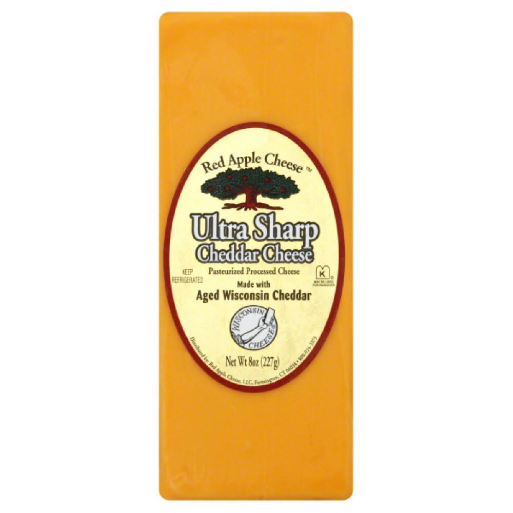 Red Apple Cheese Ultra Sharp Cheddar Cheese, 8 Oz (Pack of 12)