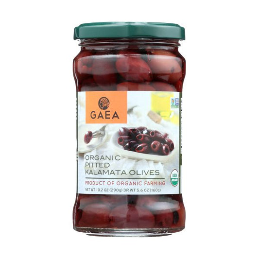 Gaea Organic Pitted Kalamata Olives, 5.6 OZ (Pack of 8)