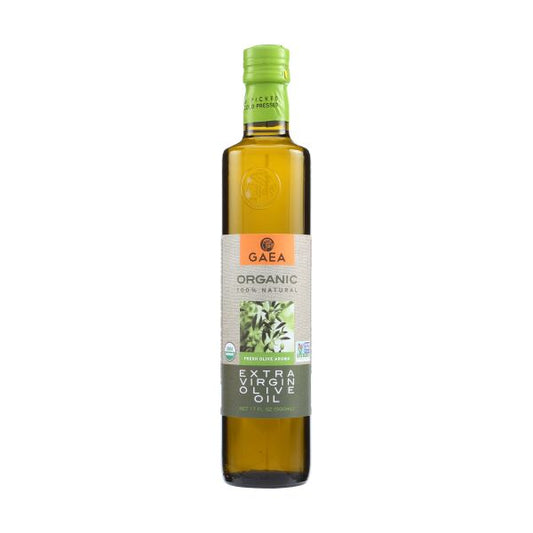 GAEA Organic Extra Virgin Olive Oil, 17 Oz (Pack of 6)