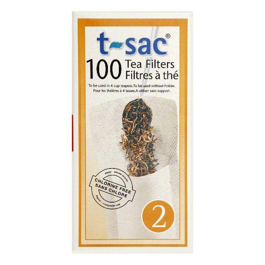 T Sac Size 2 Tea Filters, 100 ea (Pack of 6)