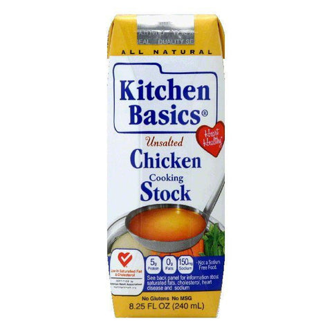 Kitchen Basics Unsalted Chicken Cooking Stock, 8.25 Oz (Pack of 12)