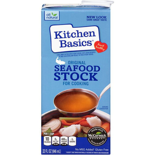 Kitchen Basics Original Seafood Cooking Stock 32 fl. Oz Aseptic Pack (Pack of 12)