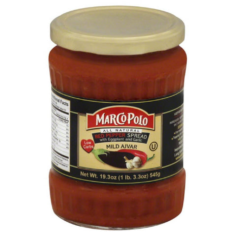 Marco Polo Mild with Eggplant and Garlic Red Pepper Spread, 19.3 Oz (Pack of 12)
