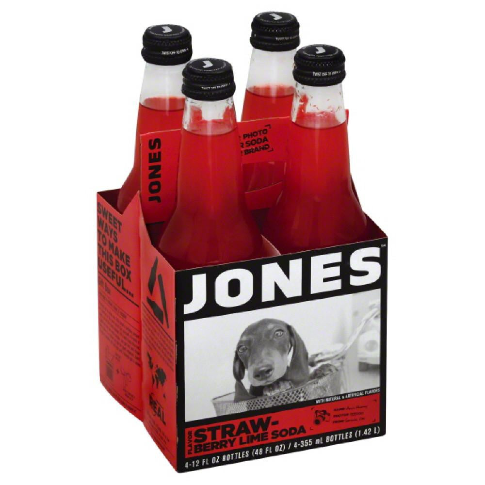 Jones Strawberry Lime Flavor Soda, 48 Fo (Pack of 6)