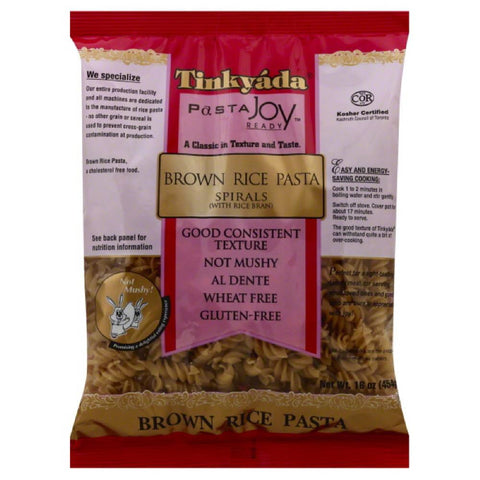 Tinkyada Spirals Brown Rice Pasta, 16 Oz (Pack of 12)