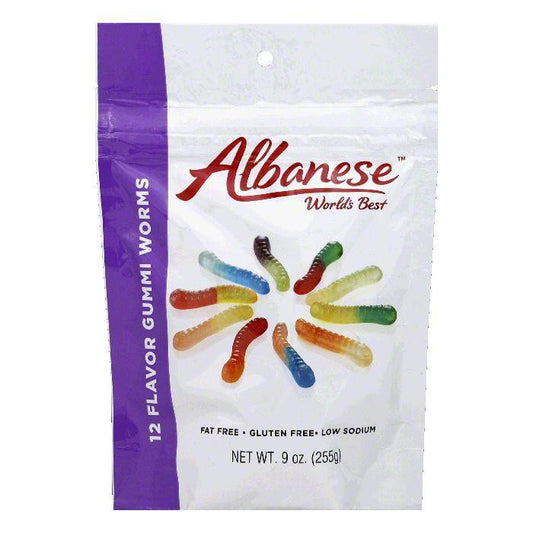 Albanese 12 Flavor Gummi Worms, 9 Oz (Pack of 6)