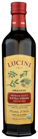 Lucini Olive Oil Organic Extra Virgin, 16.9 OZ (Pack of 6)