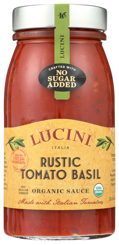 Lucini Rustic Tomato Basil Sauce, 25.5 OZ (Pack of 6)