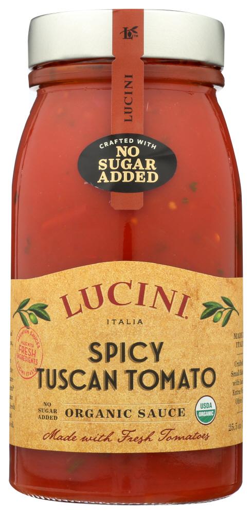 Lucini Pasta Spicy Tuscan Tomato Organic Sauce, 25.5 FO (Pack of 6)