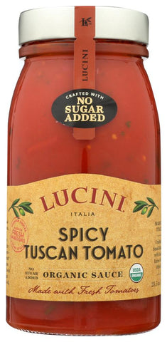 Lucini Pasta Spicy Tuscan Tomato Organic Sauce, 25.5 FO (Pack of 6)