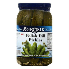 Agrosik Polish Dill Pickles, 30 OZ (Pack of 12)