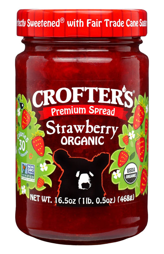 Crofters Strawberry Premium Spread, 16.5 OZ (Pack of 6)
