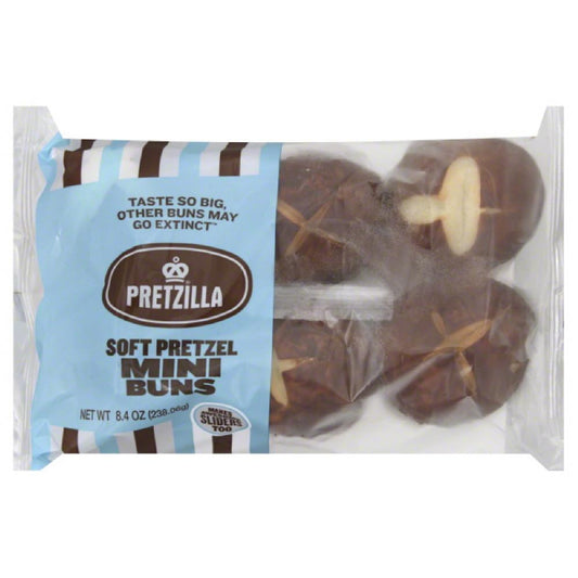 Pretzilla Soft Pretzel Mini Buns, 8.4 Oz (Pack of 15)