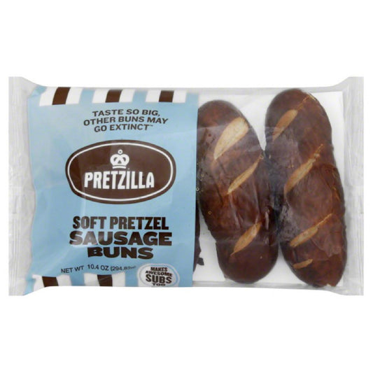 Pretzilla Soft Pretzel Sausage Buns, 10.4 Oz (Pack of 15)