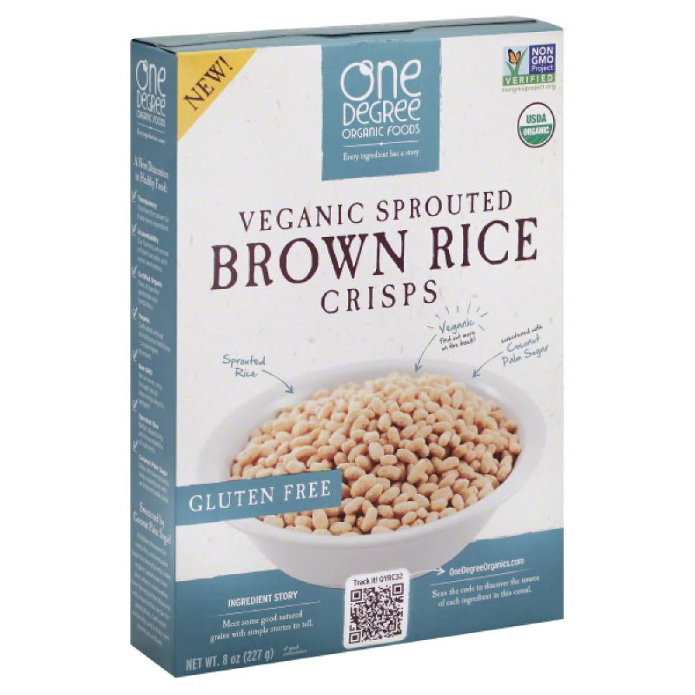 One Degree Organic Foods Veganic Sprouted Brown Rice Crisps, 8 Oz (Pack of 6)
