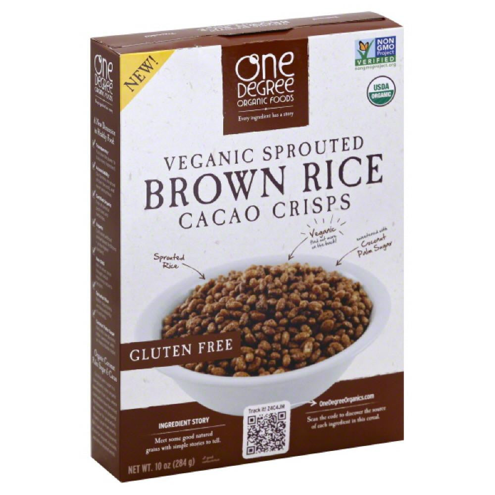 One Degree Organic Foods Veganic Sprouted Brown Rice Cacao Crisps Cereal, 10 Oz (Pack of 6)