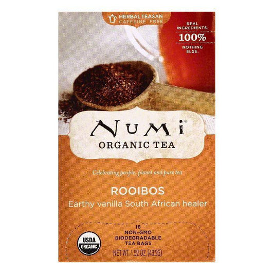 Numi Bags Caffeine Free Rooibos Organic Tea, 18 ea (Pack of 6)