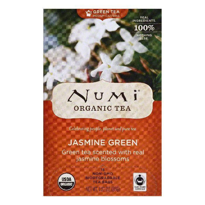 Numi Bags Jasmine Green Organic Green Tea, 18 ea (Pack of 6)