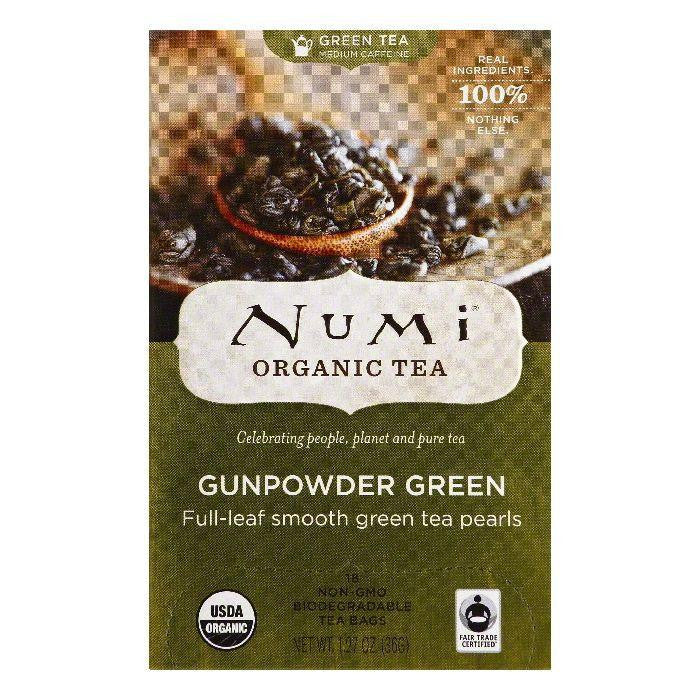 Numi Bags Gunpowder Green Organic Green Tea, 18 ea (Pack of 6)