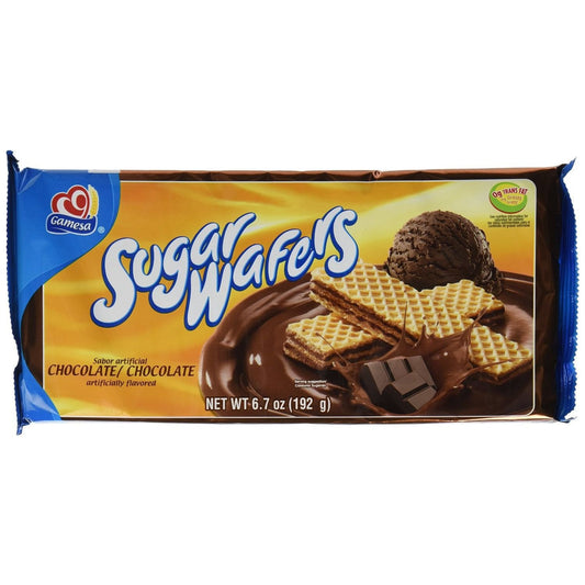 Gamesa Chocolate Sugar Wafers 6.7 Oz Package (Pack of 12)