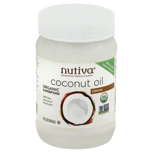 Nutiva Virgin Coconut Oil, 15 Oz (Pack of 12)