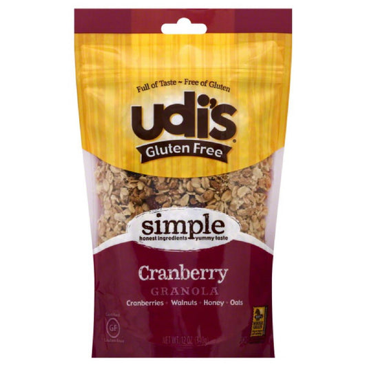 Udis Cranberry Granola, 12 Oz (Pack of 6)