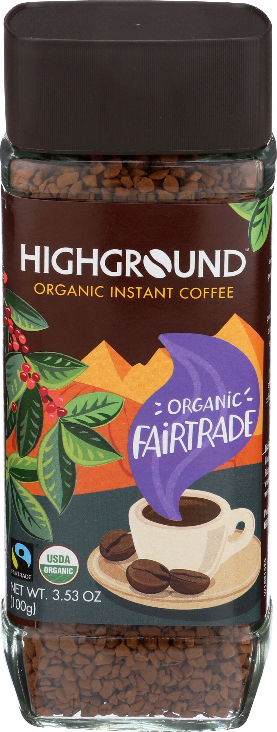 Highground Instant Regular Coffee, 3.53 Fo (Pack of 6)