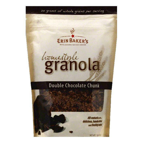 Erin Bakers Double Chocolate Chunk Homestyle Granola, 12 OZ (Pack of 6)