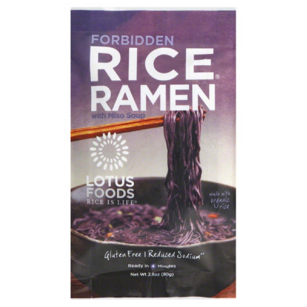Lotus Foods Forbidden Rice Ramen with Miso Soup, 2.8 Oz (Pack of 10)