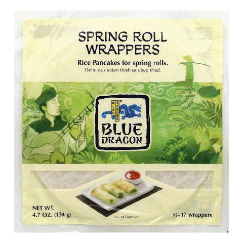 Blue Dragon Spring Roll Wrappers, 4.7 OZ (Pack of 12)