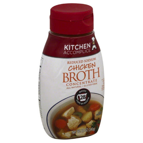 Kitchen Accomplice Reduced Sodium Chicken Broth Concentrate, 12 Oz (Pack of 6)